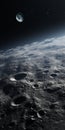 Stunning Photorealistic Moon View With Strong Contours