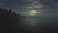 Moonlight Night on the Tropical Beach