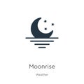 Moonrise icon vector. Trendy flat moonrise icon from weather collection isolated on white background. Vector illustration can be