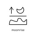 Moonrise icon from Weather collection.