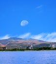 Moonrise Oahu Hawaii Royalty Free Stock Photo