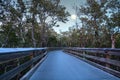 Moonrise over the Boardwalk leading to Pass Royalty Free Stock Photo