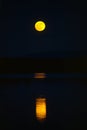 Moonrise over lake Royalty Free Stock Photo