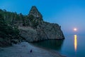 Moonrise over Lake Baikal Royalty Free Stock Photo