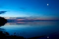 Moonrise over Lake Baikal Royalty Free Stock Photo