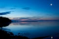 Moonrise over Lake Baikal Royalty Free Stock Photo