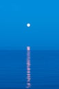 Moonrise over Lake Baikal Royalty Free Stock Photo