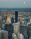 Moonrise over NYC Royalty Free Stock Photo