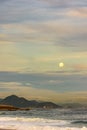 The moonrise over the Rio de Janeiro Royalty Free Stock Photo