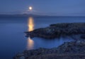 Moonrise Over San Juan Island USA from Canada