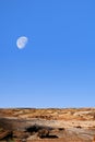 Moonrise Rugged and Desolate Landscape Petrified Forest Arizona