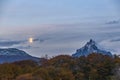 Moonscape and andes mountains, tierra del fuego, argentina Royalty Free Stock Photo