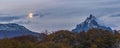 Moonscape and andes mountains, tierra del fuego, argentina Royalty Free Stock Photo