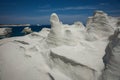 Moonscape beach Sarakiniko, Milos, Greece Royalty Free Stock Photo