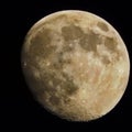 Moon phase called waxing gibbous before a full moon Royalty Free Stock Photo