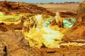 Moonscape of Dallol Lake, Danakil depression geological landscape Ethiopia Royalty Free Stock Photo