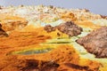 Moonscape of Dallol Lake, Danakil depression geological landscape Ethiopia Royalty Free Stock Photo