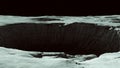 Moonscape Large Deep Crater Lifeless Barren Moon Surface Sci Fi