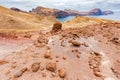 Moonscape lunar landscape with rocks on island Madeira