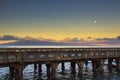 Moonset at Mala Pier on Maui.