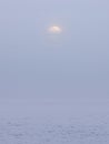 Beautiful moonset at sea