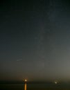 Moonset and Stars over English Channel