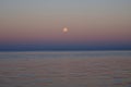 Moonset over the Gulf of Mexico. Royalty Free Stock Photo