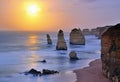 Moonset over Twelve Apostles in Victoria