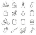 Moonshine Equipment & Culture Icons Thin Line Vector Illustration Set