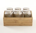 Moonshine Jars In A Crate