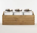 Moonshine Jars In A Crate