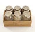 Moonshine Jars In A Crate