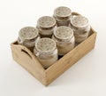 Moonshine Jars In A Crate
