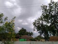 Moonsoon rainy clouds in Mohangarh village india