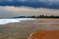 Moonsoon on a beach of a tropical island