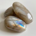 Moonstone on white background