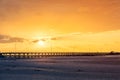 Moonta bay beachfront with jetty at sunset Royalty Free Stock Photo