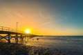 Moonta Bay jetty at sunset Royalty Free Stock Photo