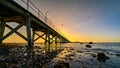 Moonta Bay jetty at sunset Royalty Free Stock Photo