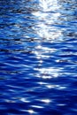 Moonwalk on dark blue water surface. Royalty Free Stock Photo