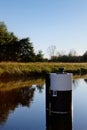 Moor buoy marker float, Canal Leuven Mechelen, Wijgmaal, Belgium