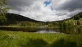 Moor lake Lac de Lispach the vosges mountains in france Royalty Free Stock Photo