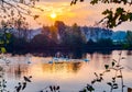 Moor lake landscape