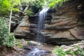 Moore Cove Falls in North Carolina horizontal Royalty Free Stock Photo