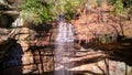 Moore Cove Falls in North Carolina Royalty Free Stock Photo