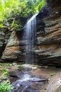 Moore Cove Falls in North Carolina vertical Royalty Free Stock Photo