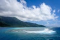 Moorea island and pacific ocean lagoon landscape Royalty Free Stock Photo