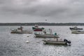 Moored Boats In Kennebeck River