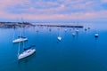 Moored boats near Mornington Pier.