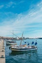 Moored boats in the port of Tarragona, Spain